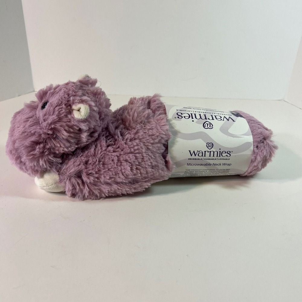 Warmies Purple Hippo Microwavable Neck‎ Wrap Lavendar OS NIP